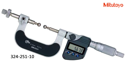 B0412-002-三豐-324-251-10數(shù)顯齒輪外徑千分尺 0-25，可