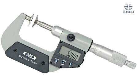 B0416-002-青海數(shù)顯公法線(xiàn)千分尺0-25 （直進(jìn)式）